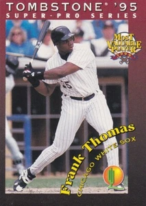 Tombstone Pizza 1995 serie Super-Pro Frank Thomas #1 Medias Blancas de Chicago - Imagen 1 de 1