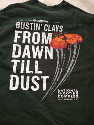 Camisa Remington grande para hombre arcilla tirador Bustin' arcillas desde el crepúsculo hasta el amanecer Texas Foto 1 de 4