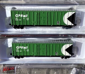 2 ATLAS 1/160 N SCALE C.P. RAIL NSC 5111 PLUG DOOR BOX CARS RD # 85635, 85685 FS - Bild 1 von 23