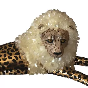 RAR Vintage MCM Raubkatze Figur Skulptur Gepard Löwe Geod Kristall Mähne 20 Zoll - Bild 1 von 11