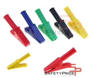 Pinza cocodrilo aislada para banana 4mm alta intensidad voltaje NEGRO REF856 - Imagen 1 de 1