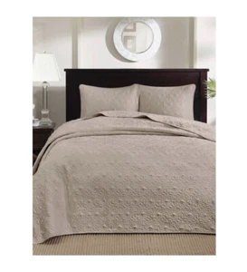 NIP Madison Park Quebec Khaki King Reversible Bed Spread Set MP13-1566 - Picture 1 of 7