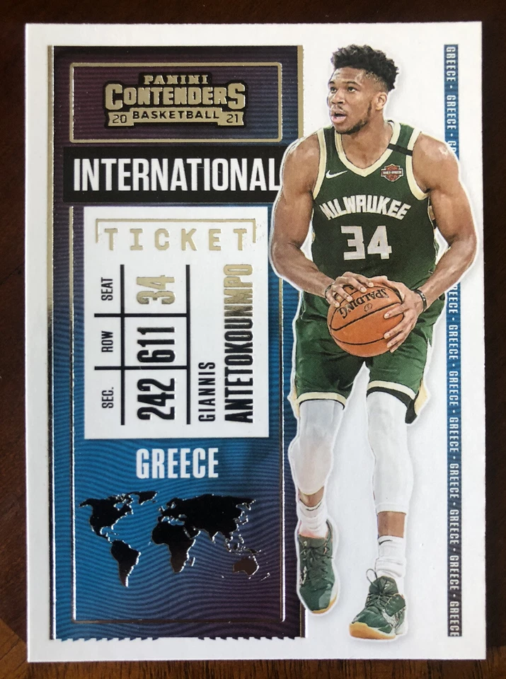 Giannis Antetokounmpo 2020-21 Panini Contenders International #20 - Bucks - Image 1 of 1