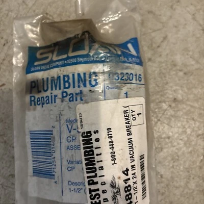 SLOAN V-500-AA 1-1/2" X 24-1/2" FLASH VALVE VACUUM BREAKER REPAIR KIT (0323016) - Image 1 of 2