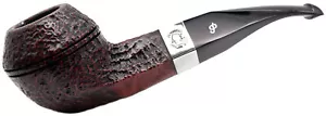 Peterson Sherlock Holmes 'Hudson' rot und schwarz Sandstrahl silber montiertes Rohr - Bild 1 von 3