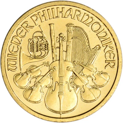Austria Gold Philharmonic (1/10 oz) - BU - Random Date - Image 1 of 2