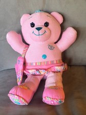 Tyco Doodle Bear Pink Stuffed Animal Toy EUC