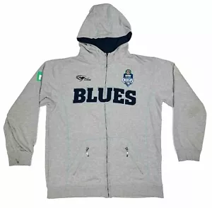 NSW Blues State of Origin NRL Men's Full Zip Hoodie Jumper Size XL Grey VB Logo - Picture 1 of 13