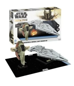 Star Wars The Mandalorian Boba Fett's Starfighter & Imperial Light Cruiser Set - Picture 1 of 10