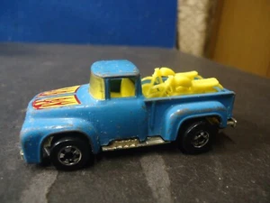 Vintage 1973 Hot Wheels Blue Ford 56 Hi HAULER Pick Up Truck With Motorcycles - Picture 1 of 5