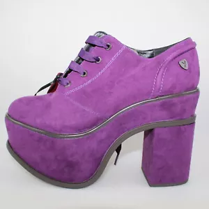 Scarpe donna YAMAMAY 4 (EU 37) sneakers viola pelle scamosciata DC65-37 - Foto 1 di 3