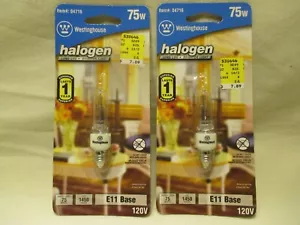 2 Westinghouse 75w Light Bulbs (E11 Base, Item # 04716) - Picture 1 of 2