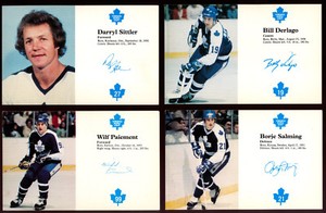 1980 TORONTO MAPLE LEAFS 22 Diff TEAM ISSUE POST CARD SET Sittler Salming Clancy