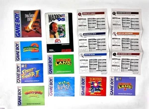 NINTENDO Game Boy GameBoy Super Nintendo Folleto de instrucciones Manuales Mario Wario - Imagen 1 de 13