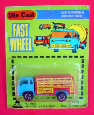 Vintage NIP Fast Wheel Coke Coca Cola delivery truck Ja-Ru Yatming Die Cast Hong - Image 1 of 4