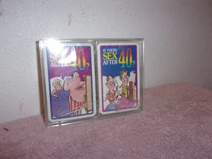 BRAND NEW "IS THERE SEX AFTER 40" 2 DECKS OF PLAYING CARDS FACTORY SEALED CASE - Picture 1 of 5