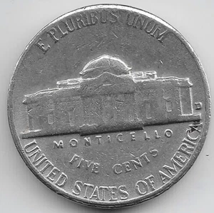 1964 D Jefferson Nickel Error D/D D over D Mint Mark Repunched RPM FS-501 - Picture 1 of 3