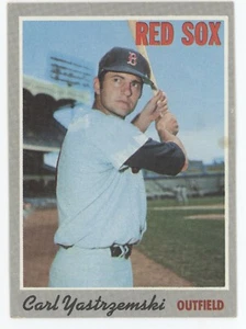 1970 Topps # 10 Carl Yastrzemski VG/EX+ light stain, minor wear, no creases - Picture 1 of 4