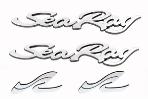 4PCS SEA RAY SEARAY SR SCRIPT CHROME EMBLEM BADGE BOAT LOGO 12-3/4" NEW - Bild 1 von 9