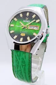 RARO SWISS MADE NINO AUTOMATIC AS 2066 ACCIAIO vintage 1970 NOS NEW OLD STOCK - Foto 1 di 22