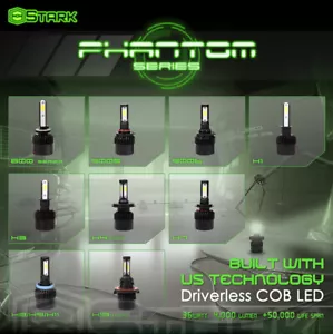 Kit de faros LED para motocicleta 36W 4000LM EE. UU. BridgeLux bombillas 6000K blanco (B) - Imagen 1 de 10