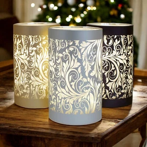 Lampade da tavolo LED a batteria senza fili luce vetro illuminata foglia scintillante - Foto 1 di 21