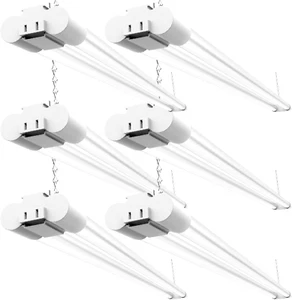 Sunco 6 Pack Linkable LED Utility Shop Light, 4500 LM, 5000K Daylight, 4 FT, 48  - Picture 1 of 12