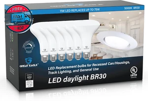 Great Eagle R30 or BR30 LED Bulb, 11W (75W Equivalent), 850 Lumens, Upgrade For - Picture 1 of 12