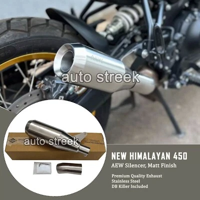 For Royal Enfield Himalayan 450 AEW Exhaust Silencer, Matt Finish