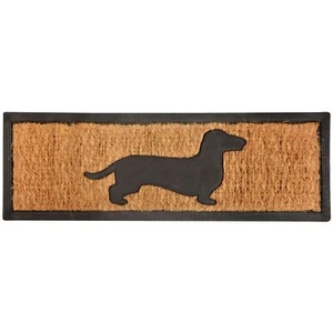 degawo Stufenmatte Fußmatte Tür Matte rechteckig Gummi Kokos Hund DACKEL - Bild 1 von 3