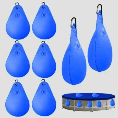 8 Pack Pool Cover Water Bag Hanging Wall Bag for above Ground Pool w/ Hooks - Image 1 of 4
