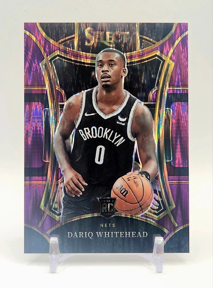 Dariq Whitehead Rookie SP RC 2023-24 Panini Select Purple Flash 70/175 #308 Nets - Image 1 of 2