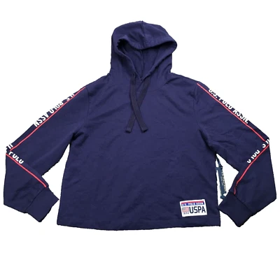 U.S. Polo Assn Womens Hoodie Sweatshirt Sz XS Blue Long Sleeve NWT $47 - Image 1 of 4