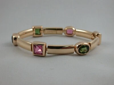 hervorragendes Farbstein Armband Cadeaux Hofacker Koblenz Gelbgold 750 - Bild 1 von 4