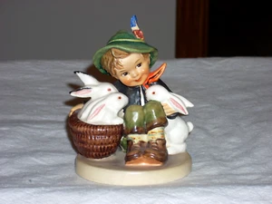 Vtg Hummel Goebel Figurine No. 58/0 Little Boy with Rabbits Playmates 1950-55 - Picture 1 of 5