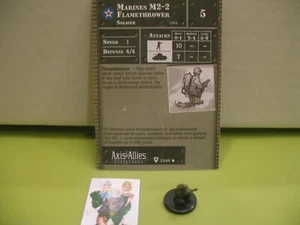 =Axis & Allies Miniatures BASE SET Marines M2-2 Flamethrower with card 23/48= - Picture 1 of 1