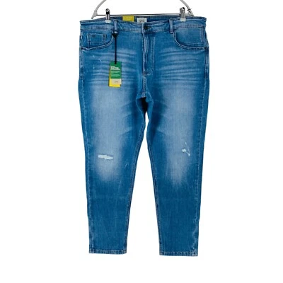 Camel Active Toronto Hombre Azul Estándar Cónico Para Rasgado Vaqueros Talla W40 - Imagen 1 de 4