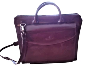 Vgt Samsonite Leather Briefcase & Binder with Shoulder Strap - Picture 1 of 10