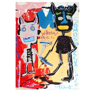 Original Painting Abstract Signed Large Wall Art Graffiti Basquiat Style Artwork - Picture 1 of 14