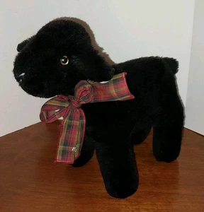 Binkley Pecora Nera Agnello Peluche Canada 10 Pollici Fiocco a Quadri - Foto 1 di 12