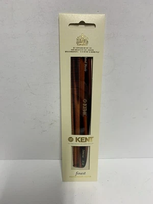 Peine hecho a mano Kent Sawcut modelo F3T, dientes finos carey marrón NUEVO Foto 1 de 4