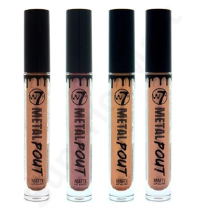 W7 Metallic Lip Gloss Without the Shine Metal Pout Matte Choose Shade - Picture 1 of 5