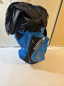 Bolsa de golf Callaway serie X azul, blanca y negra diseño de 7 bolsillos superior de 14 vías - Imagen 1 de 13