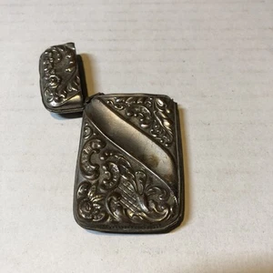 Ancien étui à briquet Vesta match safe plaque argent art nouveau coffre fort GCL - Photo 1/7