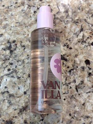 Victoria's Secret 粉色釉面皮肤身体油香草 8 液量盎司 — 第 1/4 张图片
