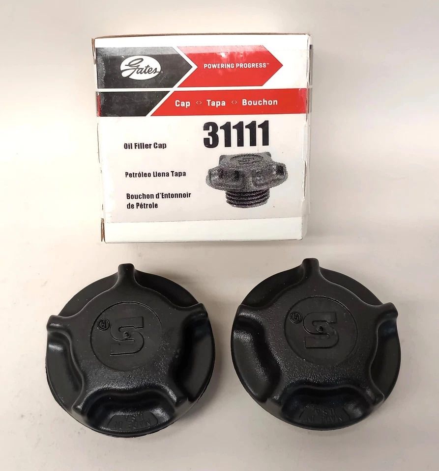 Tapa de llenado de aceite roscado de plástico Gates 31111 74100601 7031706 MO105 (paquete de 2) Foto 1 de 4
