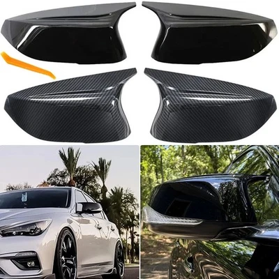 Tapa de cubierta de espejo lateral estilo M para Infiniti Q50 Q50S Q60 Q70 Q70L QX30 2014-2024 Foto 1 de 4