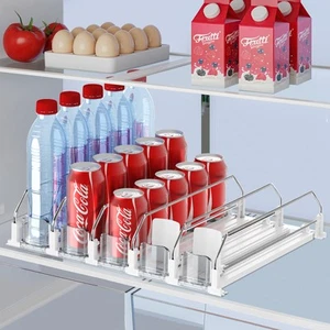 Drink Organizer for Fridge,Self Pushing Fridge Drink Organizer,Automatic Drin... - Picture 1 of 7