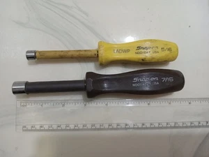 Snap-On USA Made Nut Drivers 5/16 & 7/16" NDD110AY/NDD114ABR Nutdrivers Hex 6 Pt - Picture 1 of 7