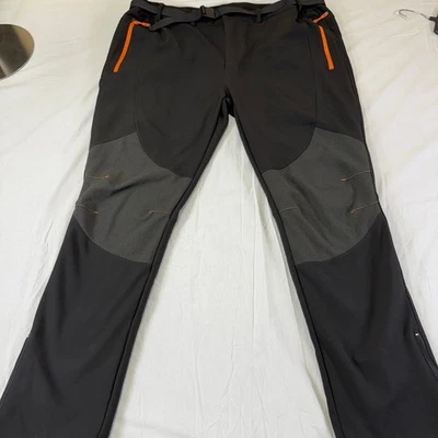 Men's Cash Hao Outdoor Hiking Pants Fleece Lined Water Resistant Black 42x32 - Image 1 of 4